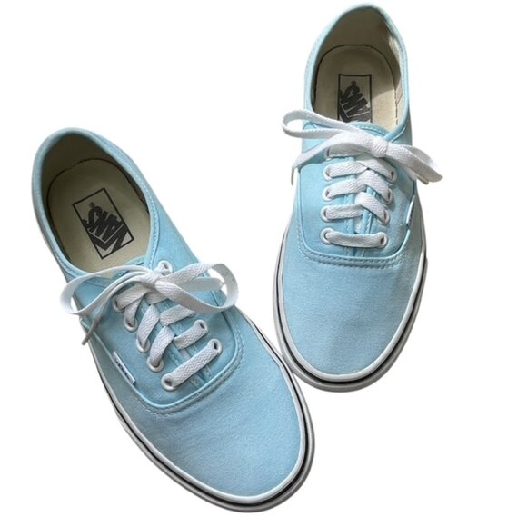 VANS Authentic Canal Blue Low Top Sneakers - Men's Size 7.5 - Picture 1 of 9